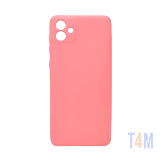 Silicone Case with Camera Shield for Samsung Galaxy A04e Pink